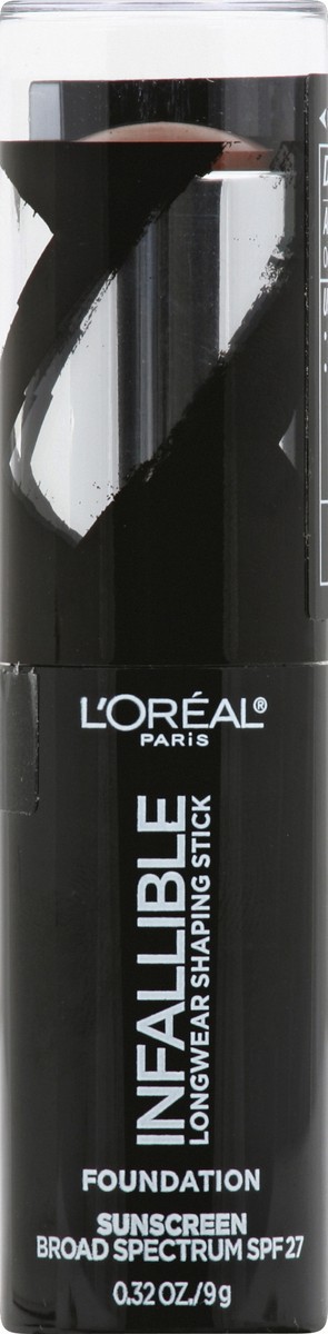 slide 5 of 6, L'Oréal Paris Infallible Longwear Foundation Shaping Stick Espresso, 0.32 oz