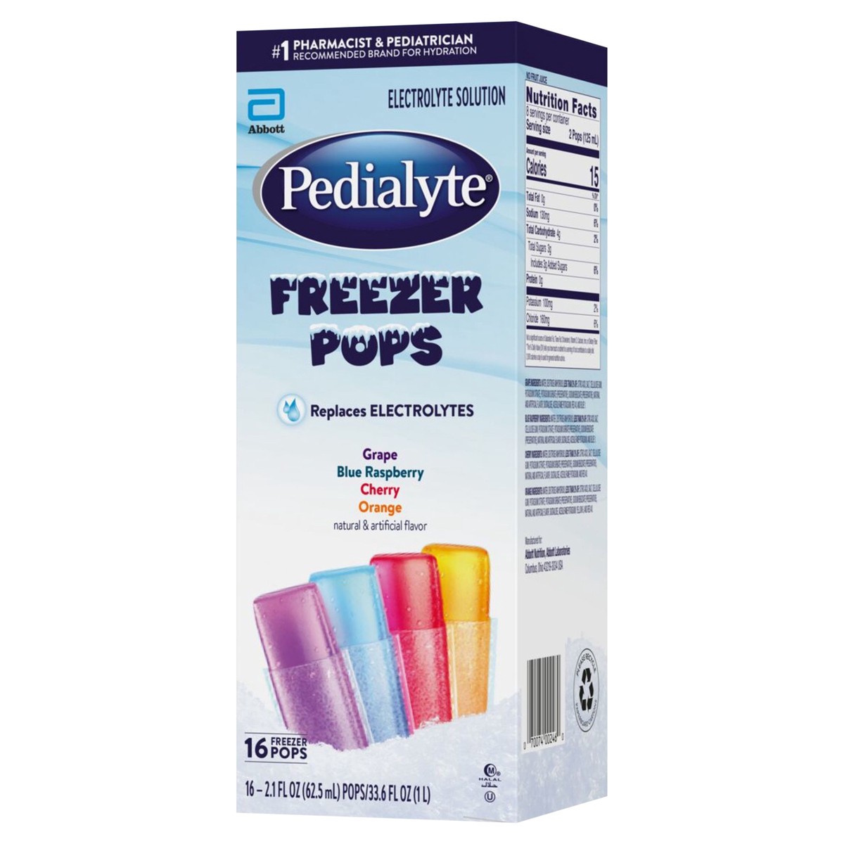 slide 3 of 4, Pedialyte Freezer Pops 16 - 2.1 fl oz Pops, 16 ct