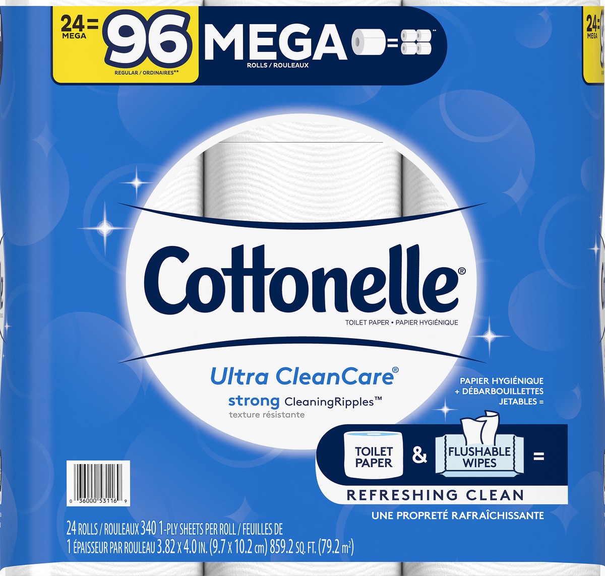 slide 5 of 9, Cottonelle Clean Care Mega Rolls, 24 ct