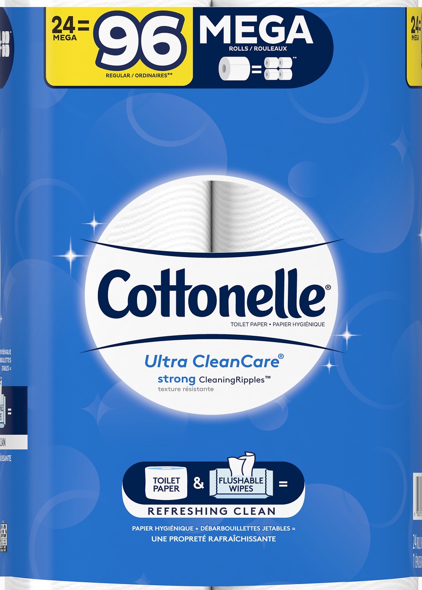 slide 6 of 9, Cottonelle Clean Care Mega Rolls, 24 ct