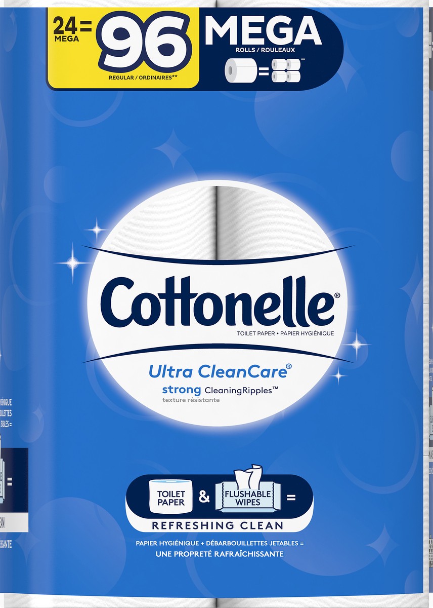 slide 9 of 9, Cottonelle Clean Care Mega Rolls, 24 ct