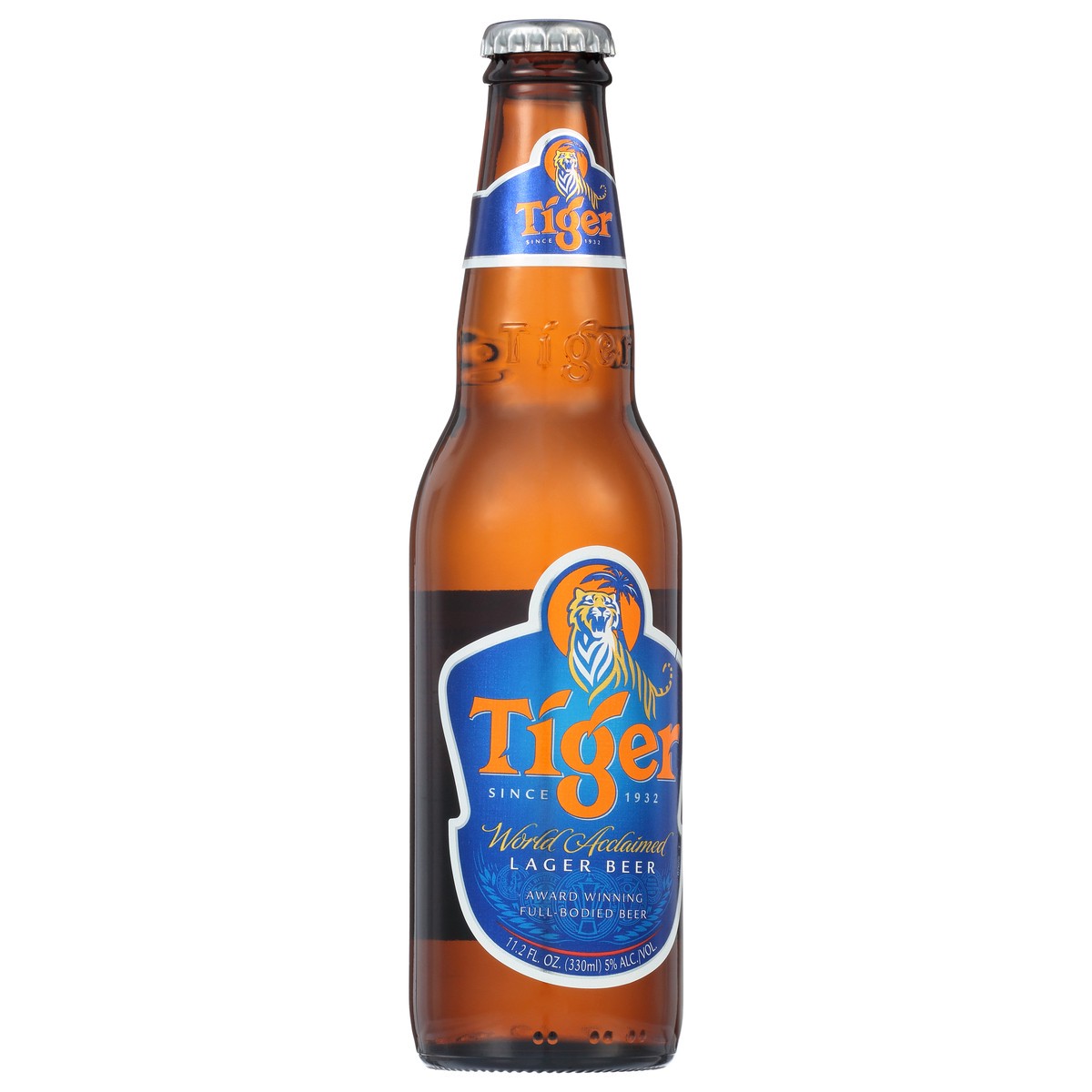 slide 6 of 6, Tiger Lager Beer 6 - 11.2 fl oz Bottles, 11.2 oz