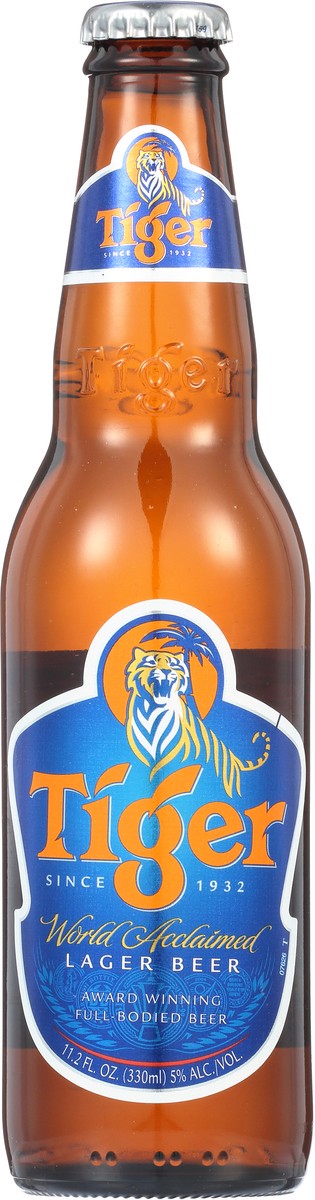 slide 2 of 6, Tiger Lager Beer 6 - 11.2 fl oz Bottles, 11.2 oz