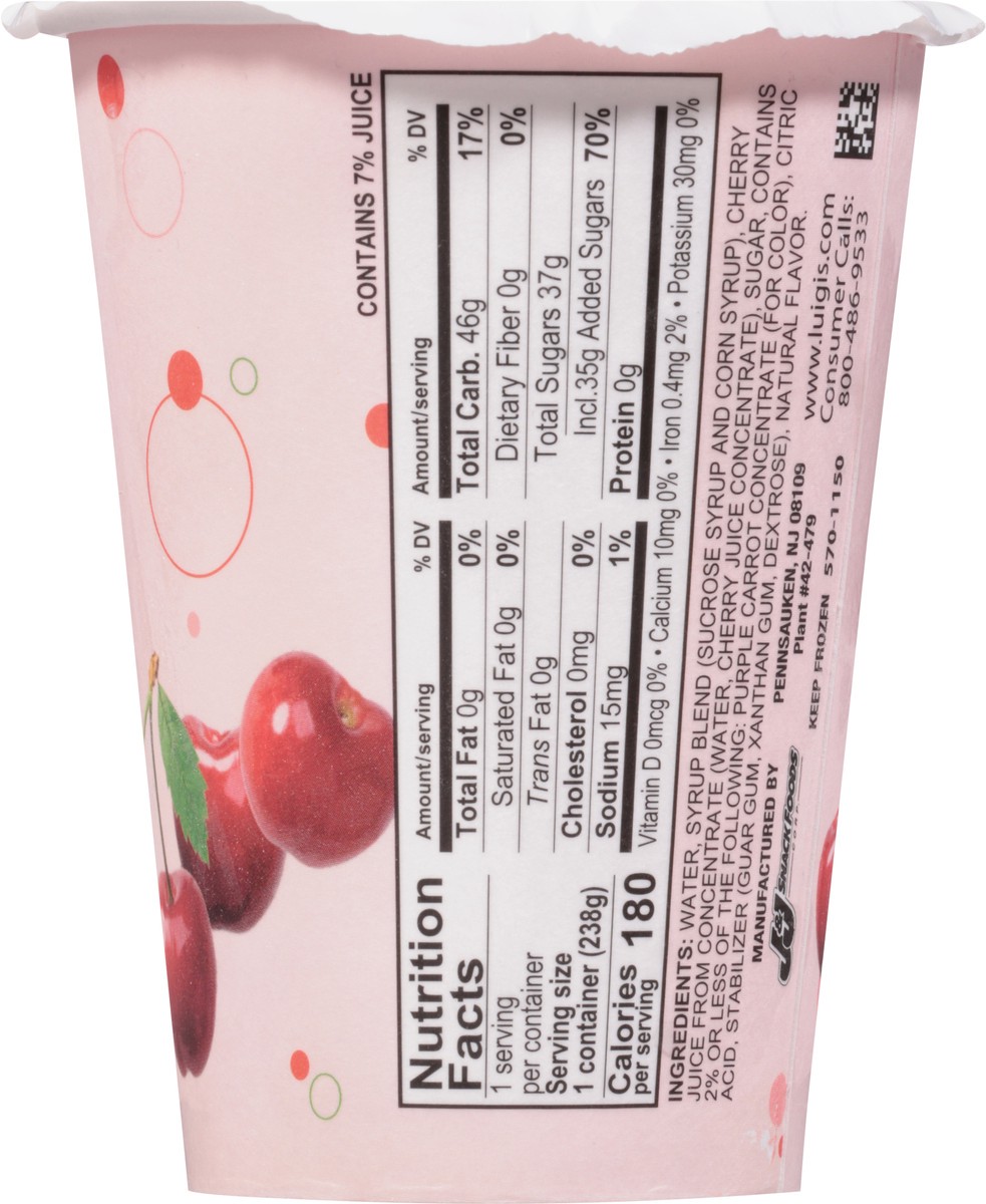 slide 6 of 9, Luigi's Cherry Real Italian Ice 10 fl oz, 10 fl oz