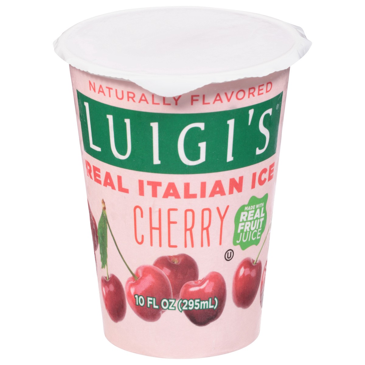 slide 1 of 9, Luigi's Cherry Real Italian Ice 10 fl oz, 10 fl oz