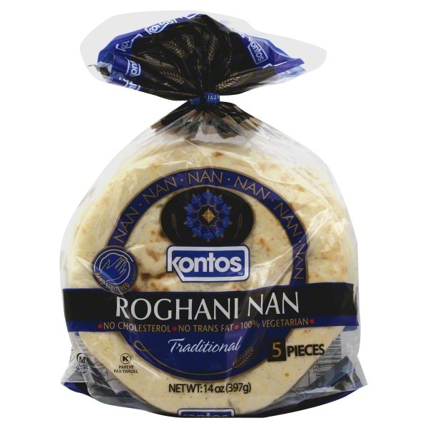slide 1 of 1, Kontos Roghani Nan Bread, 14 oz