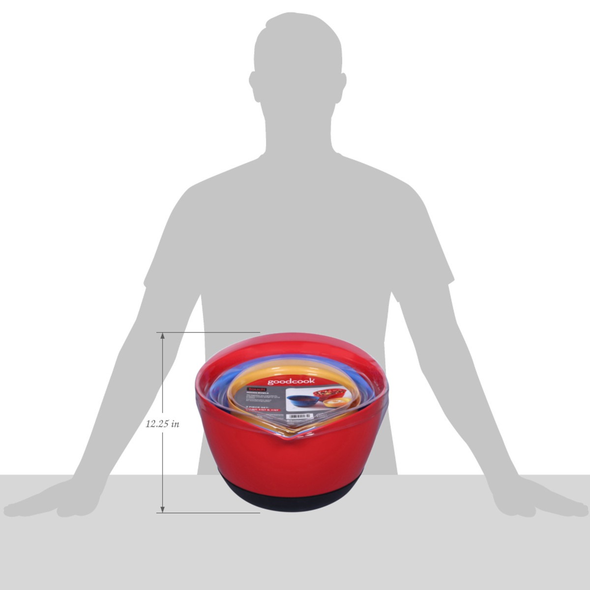 slide 4 of 13, Good Cook Touch 1.5/3/5 Qt Mixing Bowls 1 Set, 1 ct