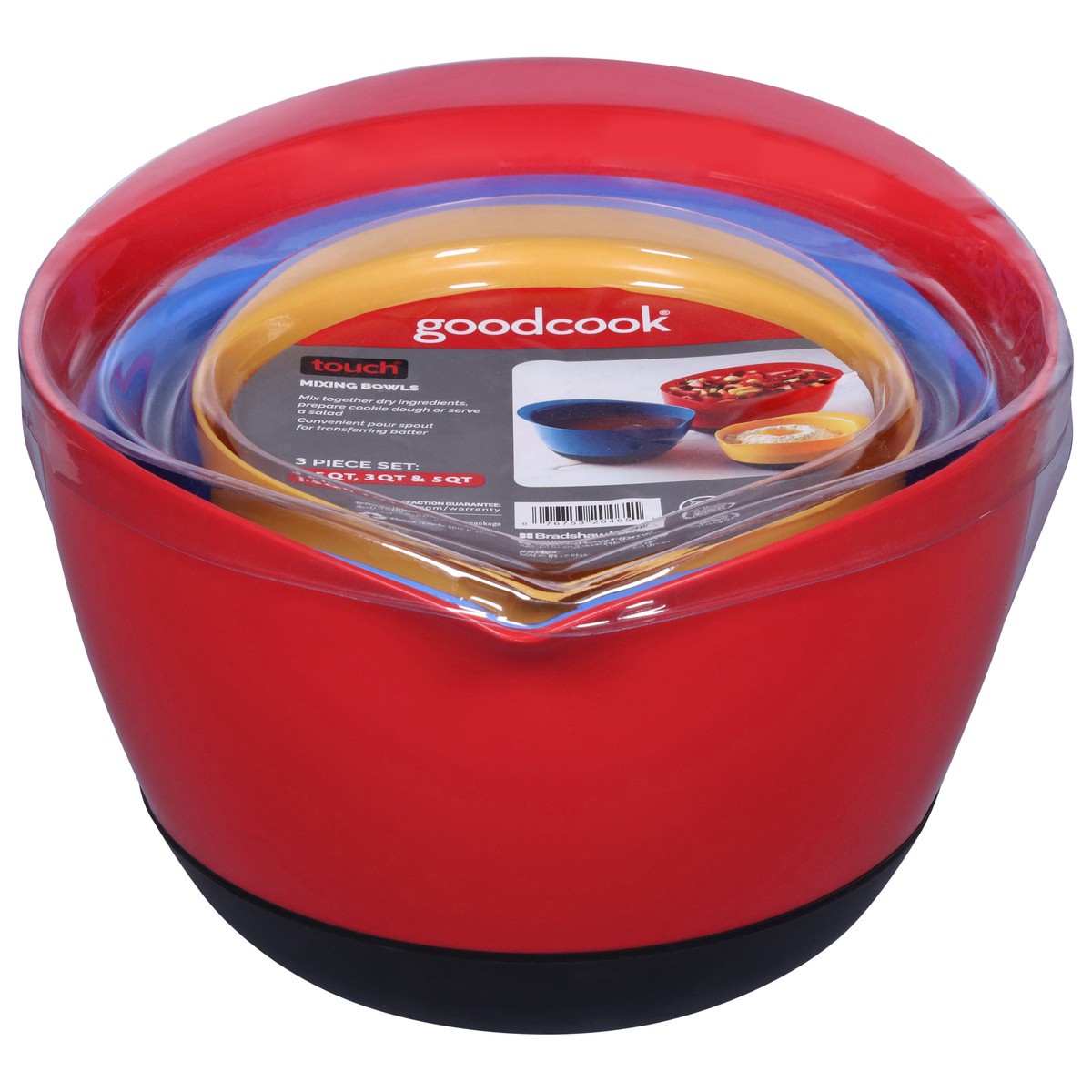 slide 1 of 13, Good Cook Touch 1.5/3/5 Qt Mixing Bowls 1 Set, 1 ct