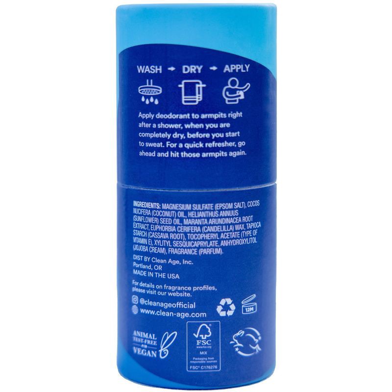 slide 2 of 5, Clean Age Natural Deodorant - Waves, 2 oz