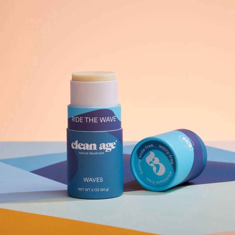 slide 5 of 5, Clean Age Natural Deodorant - Waves, 2 oz