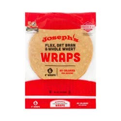 Joseph's Wraps, Flax, Oat Bran & Whole Wheat, 8 Inch