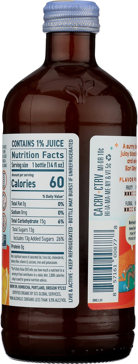 slide 5 of 9, Brew Dr. Kombucha, Citrus Earl Grey - 14 fl oz, 14 fl oz