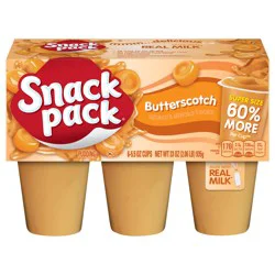Snack Pack Super Size Butterscotch Pudding, 5.5 oz Pudding Cups, 6 Count