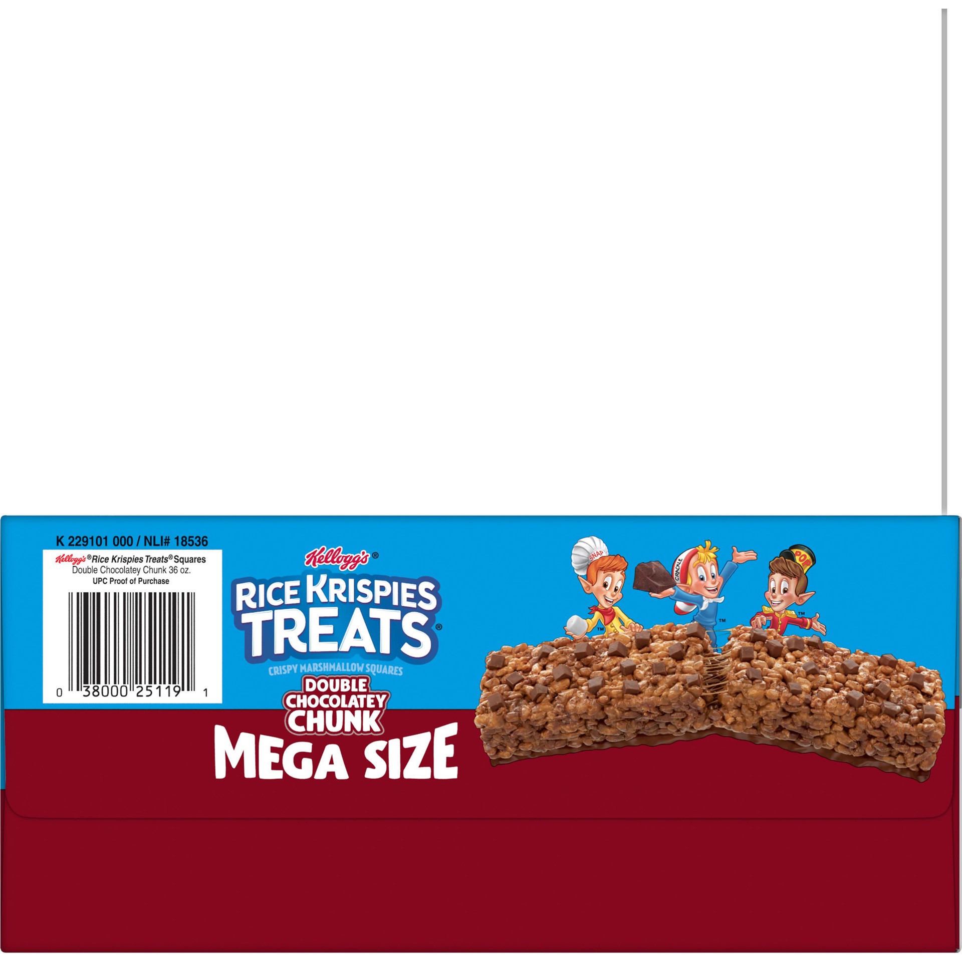 slide 4 of 5, Rice Krispies Treats Kellogg's Rice Krispies Treats Mega Bars Marshmallow Snack Bars, Double Chocolatey Chunk, 36 oz, 12 Count, 36 oz