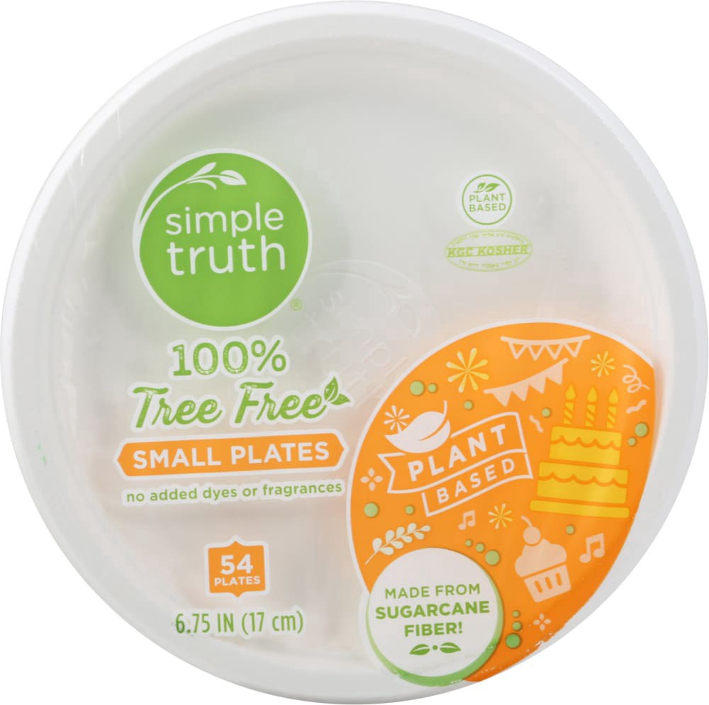 slide 1 of 3, Simple Truth Dessert & Appetizer Plates, 54 ct