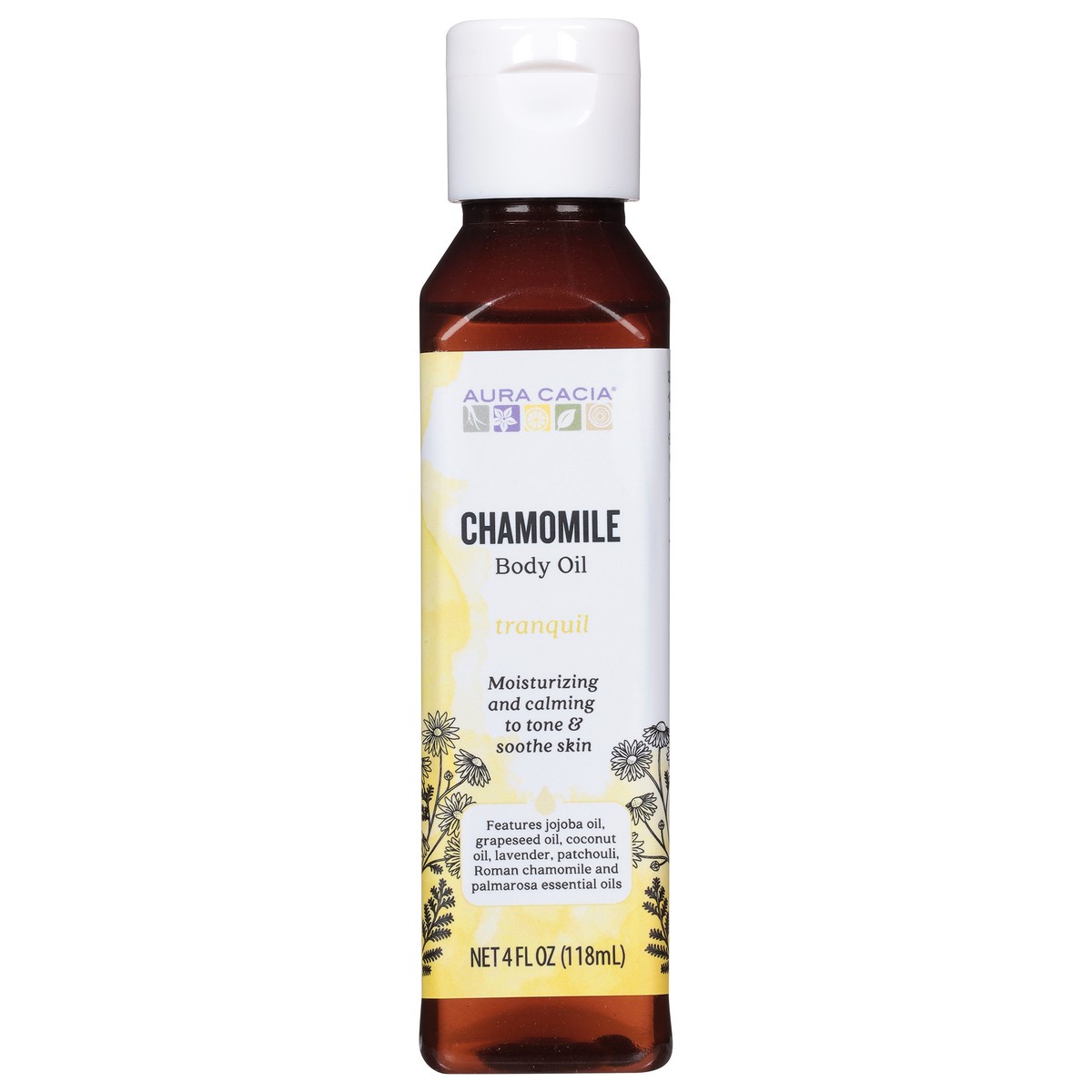 slide 1 of 2, Aura Cacia Tranquil Chamomile Body Oil 4 fl oz, 4 fl oz