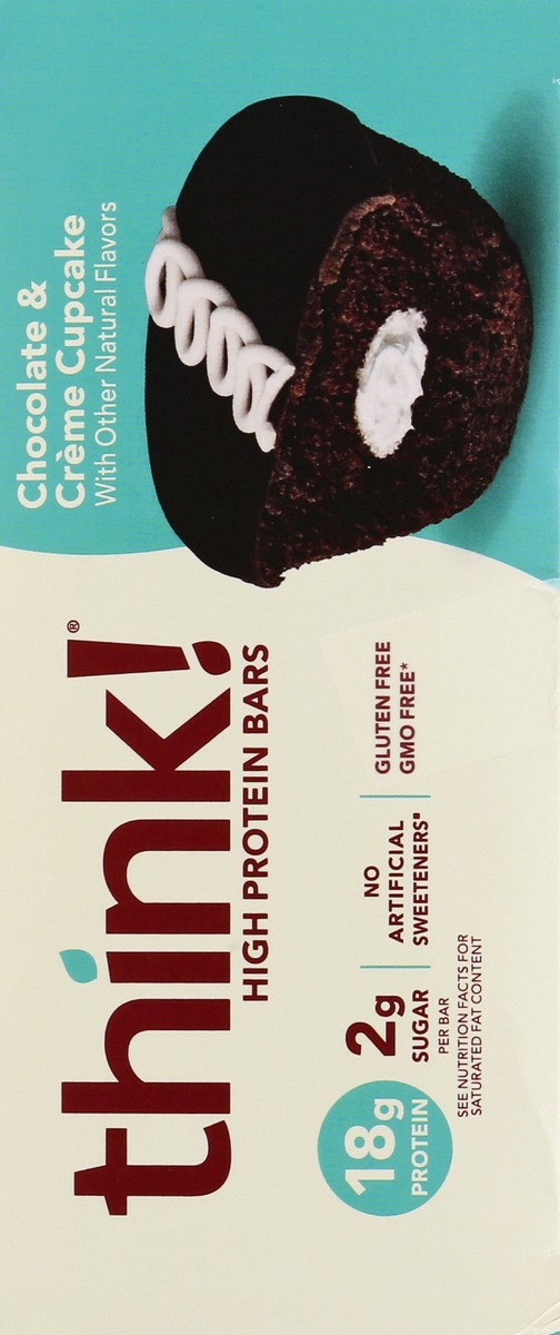 slide 5 of 11, think! Chocolate & Creme Cupcake High Protein Bars 10 ea, 10 ct