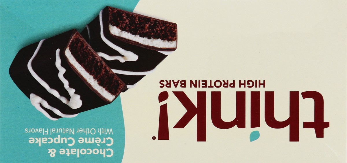 slide 6 of 11, think! Chocolate & Creme Cupcake High Protein Bars 10 ea, 10 ct