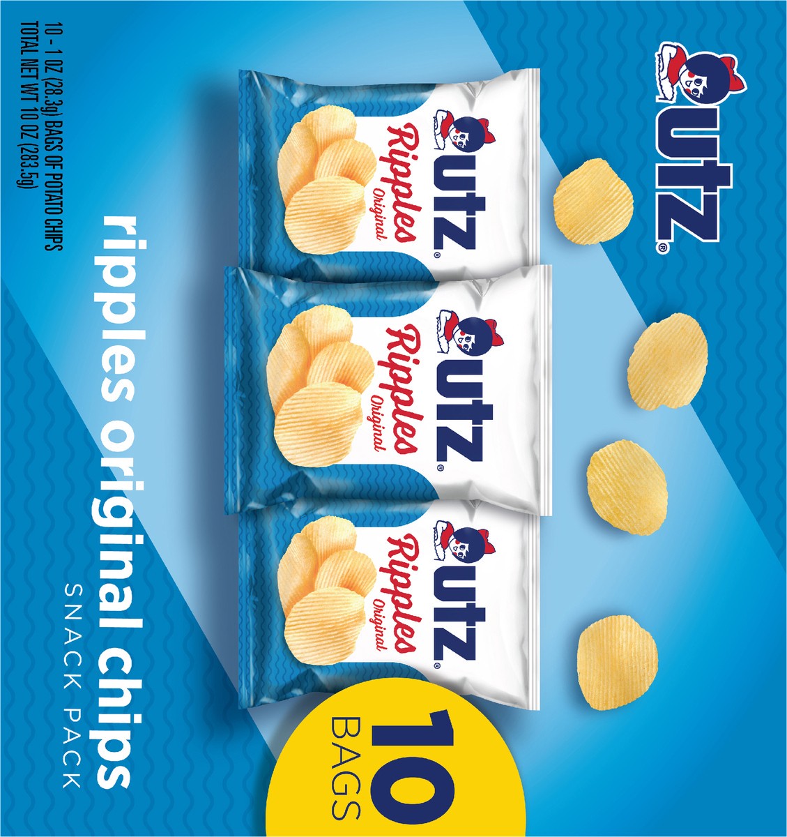 slide 3 of 11, Utz 10 oz Utz Ripple Chip Multipack - 10 Ct, 10 ct