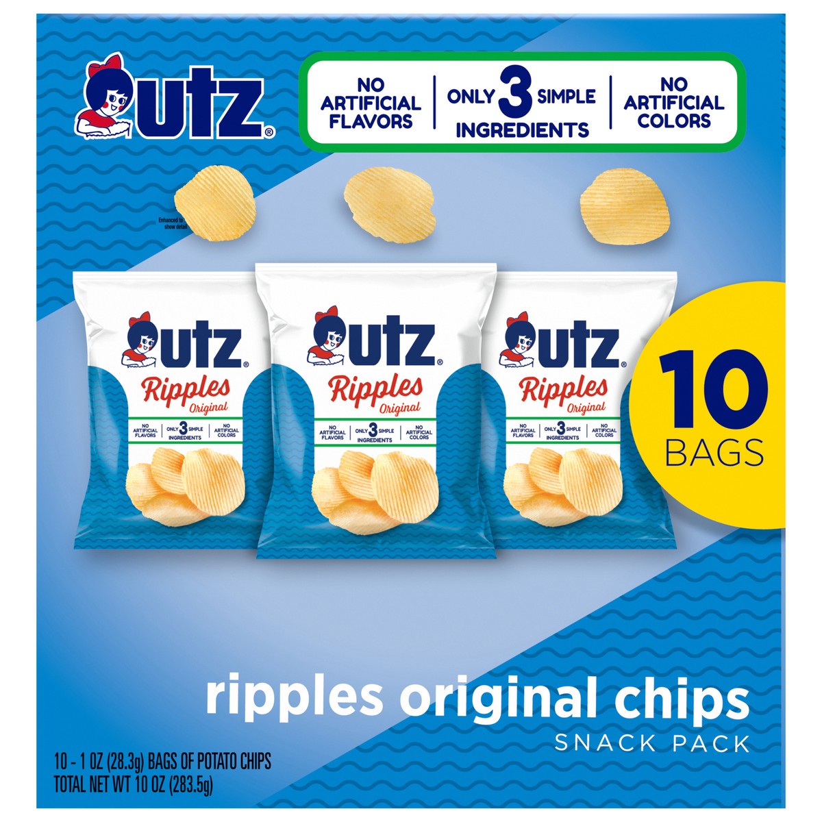 slide 1 of 11, Utz 10 oz Utz Ripple Chip Multipack - 10 Ct, 10 ct