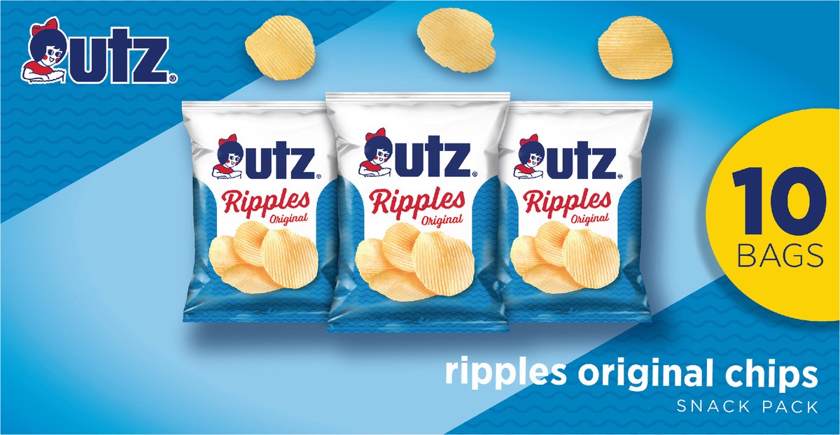 slide 7 of 11, Utz 10 oz Utz Ripple Chip Multipack - 10 Ct, 10 ct
