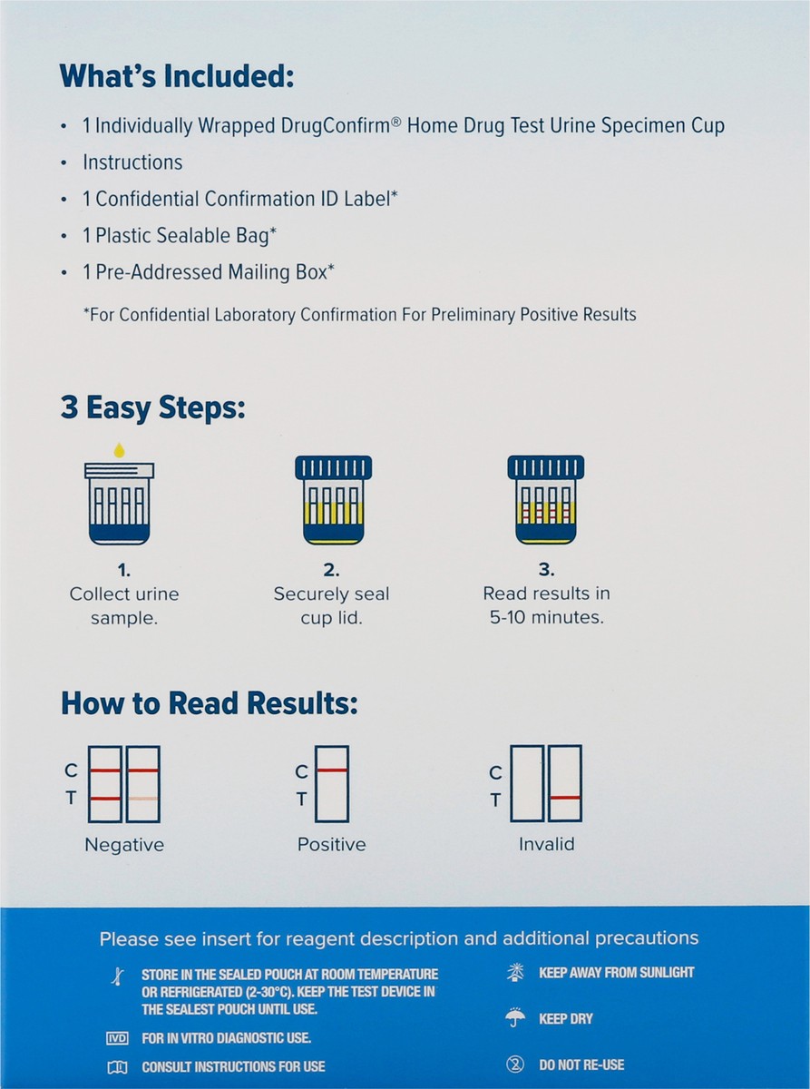 slide 4 of 9, DrugConfirm Home Drug Test 1 ea, 1 ct