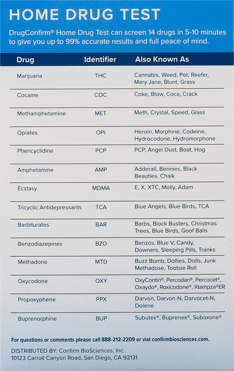 slide 3 of 9, DrugConfirm Home Drug Test 1 ea, 1 ct