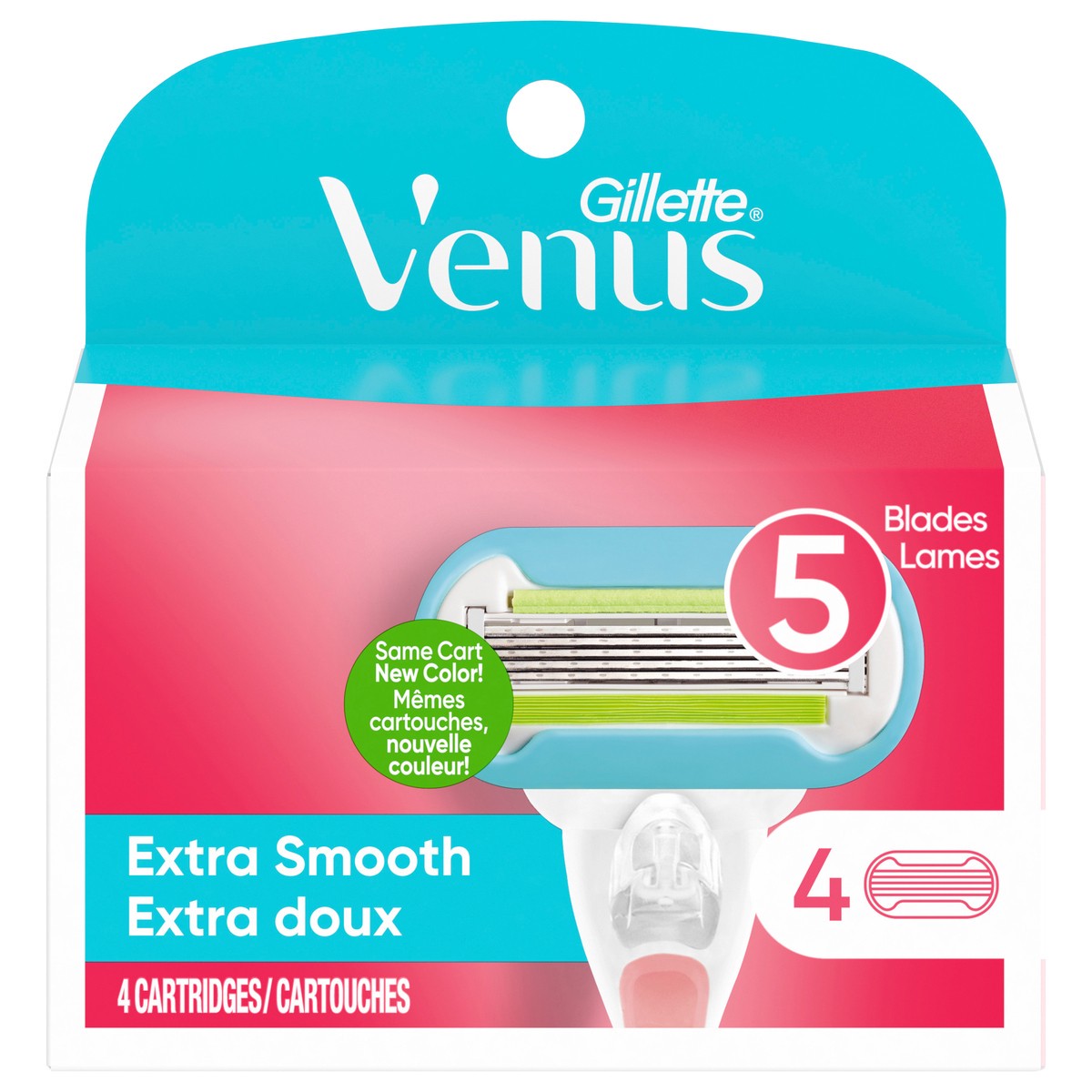 slide 2 of 6, Venus Extra Smooth Women's Razor Blade Refills - 4ct, 4 ct