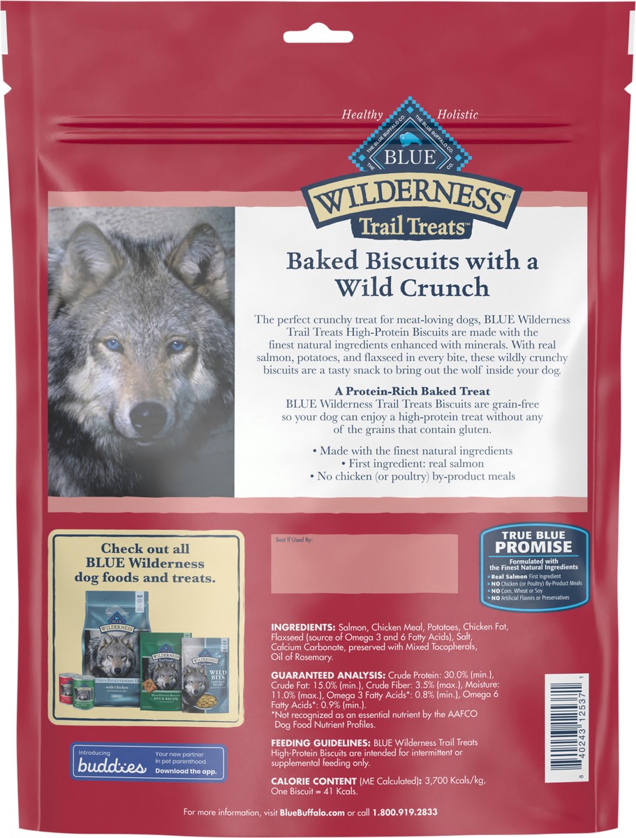 slide 2 of 8, Blue Buffalo Wilderness Trail High Protein Grain Free Crunchy Biscuits Dog Treats 24-oz bag, 24 oz