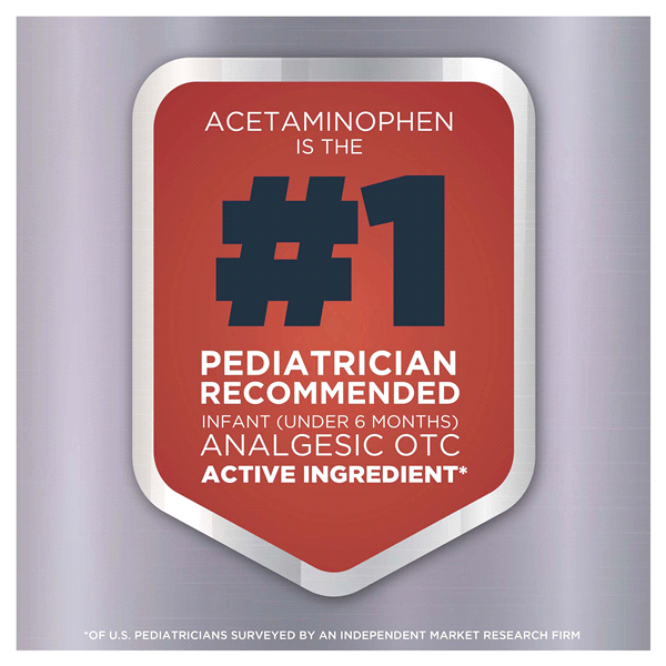 slide 11 of 29, Meijer Infants' Pain & Fever, Acetaminophen per, Suspension Liquid, Dye-Free Cherry Flavor, 160 mg, 5 ml, 2 oz