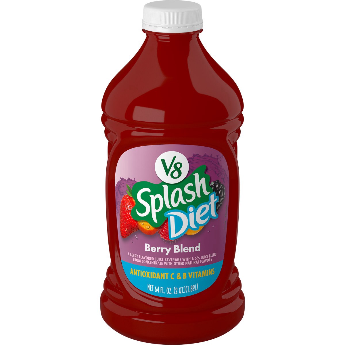 slide 1 of 5, V8 Diet Berry Blend Flavored Juice Beverage, 64 fl oz