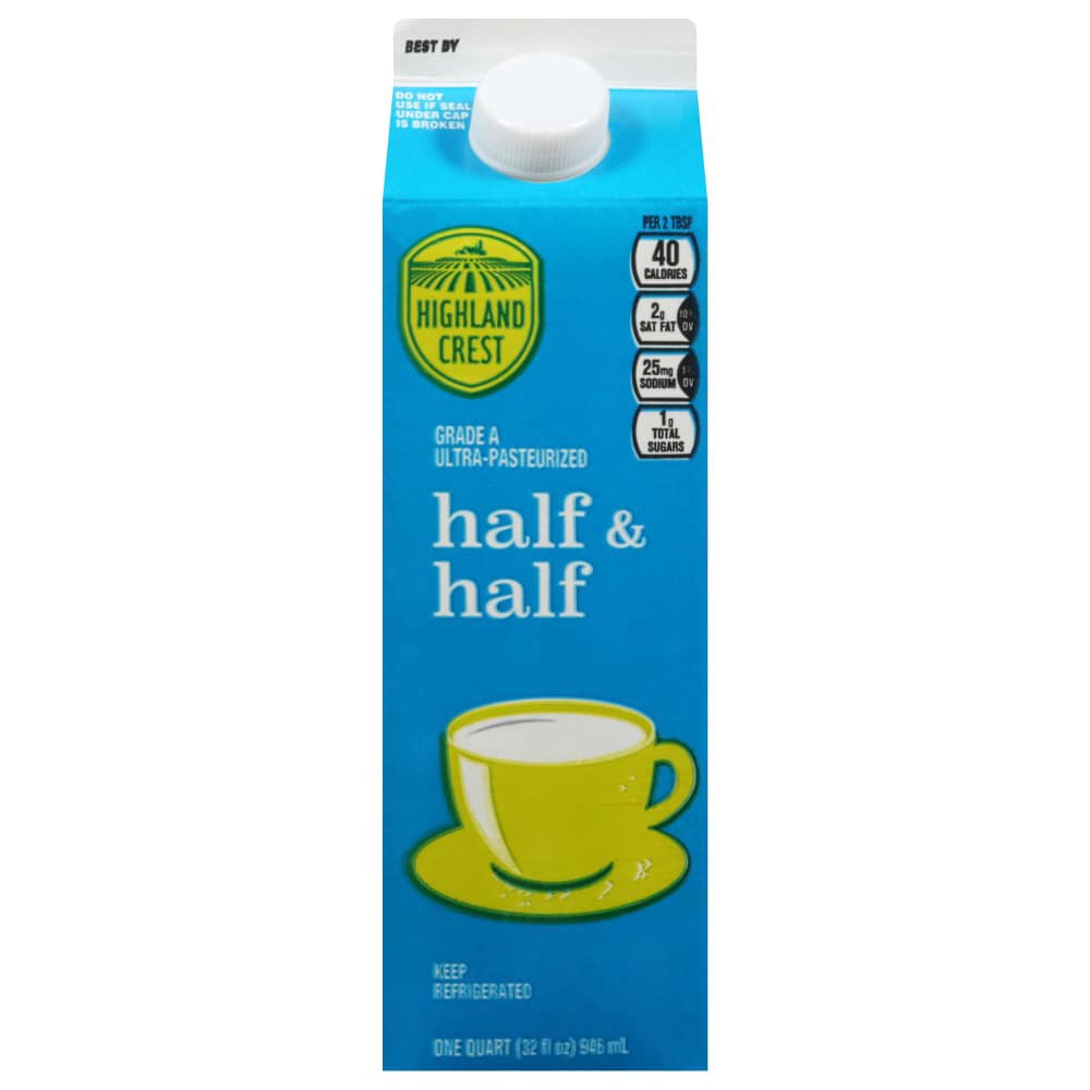 slide 1 of 1, Highland Crest Half & Half, 32 fl oz