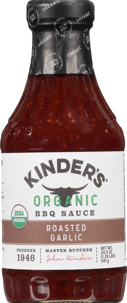 slide 1 of 12, Kinder's Organic Roasted Garlic BBQ Sauce 20.5 oz, 20.5 oz