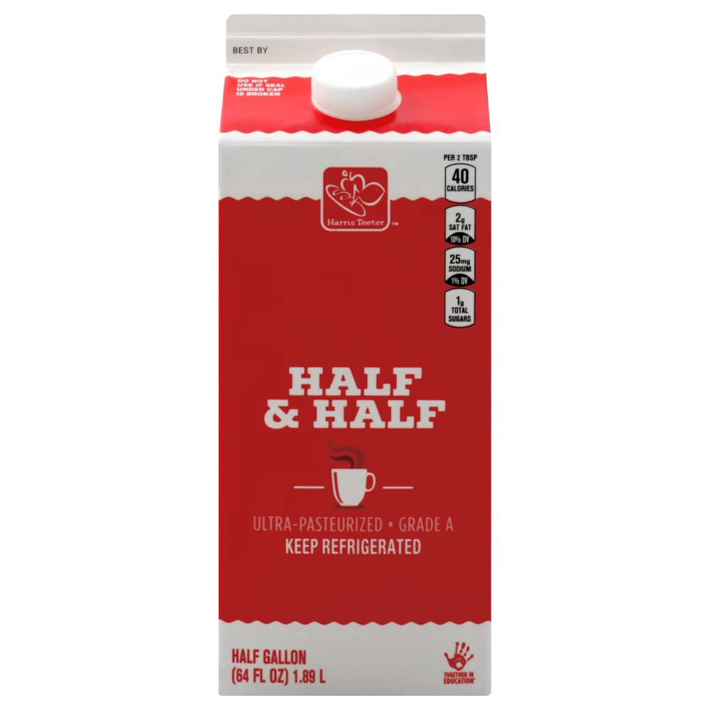 slide 1 of 5, Harris Teeter Half & Half, 64 fl oz
