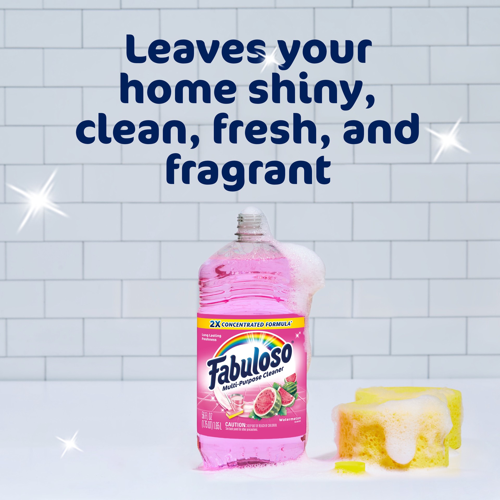 slide 6 of 10, Fabuloso Multi-Purpose Cleaner, 2X Concentrated Formula, Watermelon Scent, 56 Oz., 56 fl oz