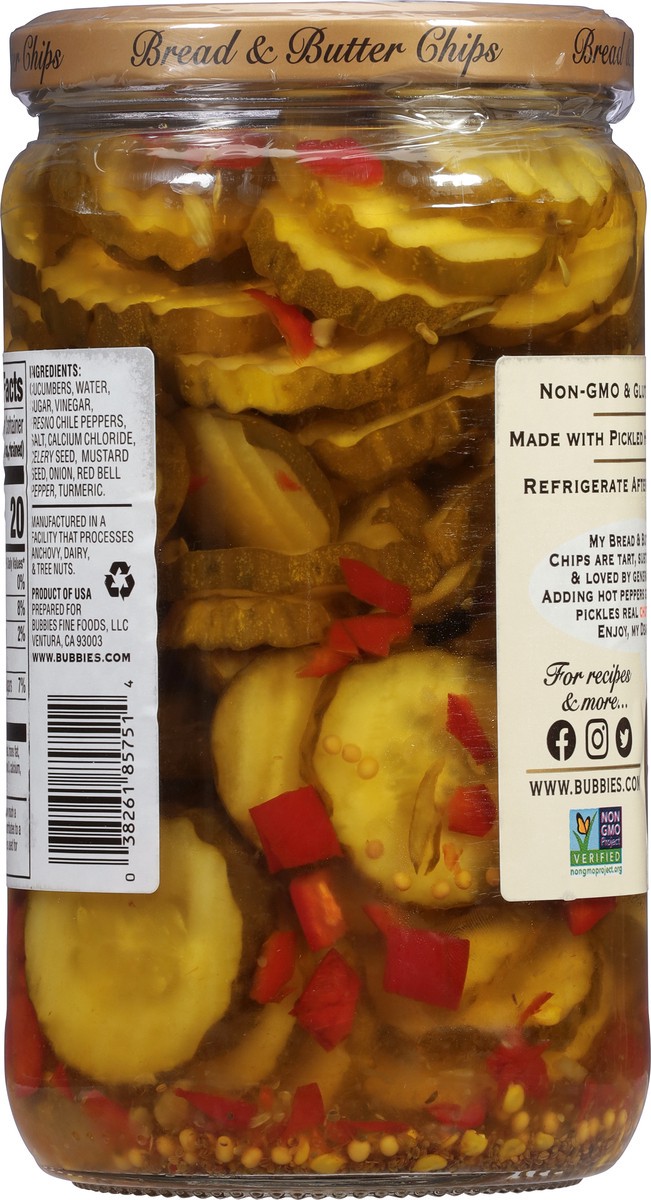 slide 5 of 13, Bubbies Spicy Bread & Butter Chips 25 fl oz, 25 fl oz