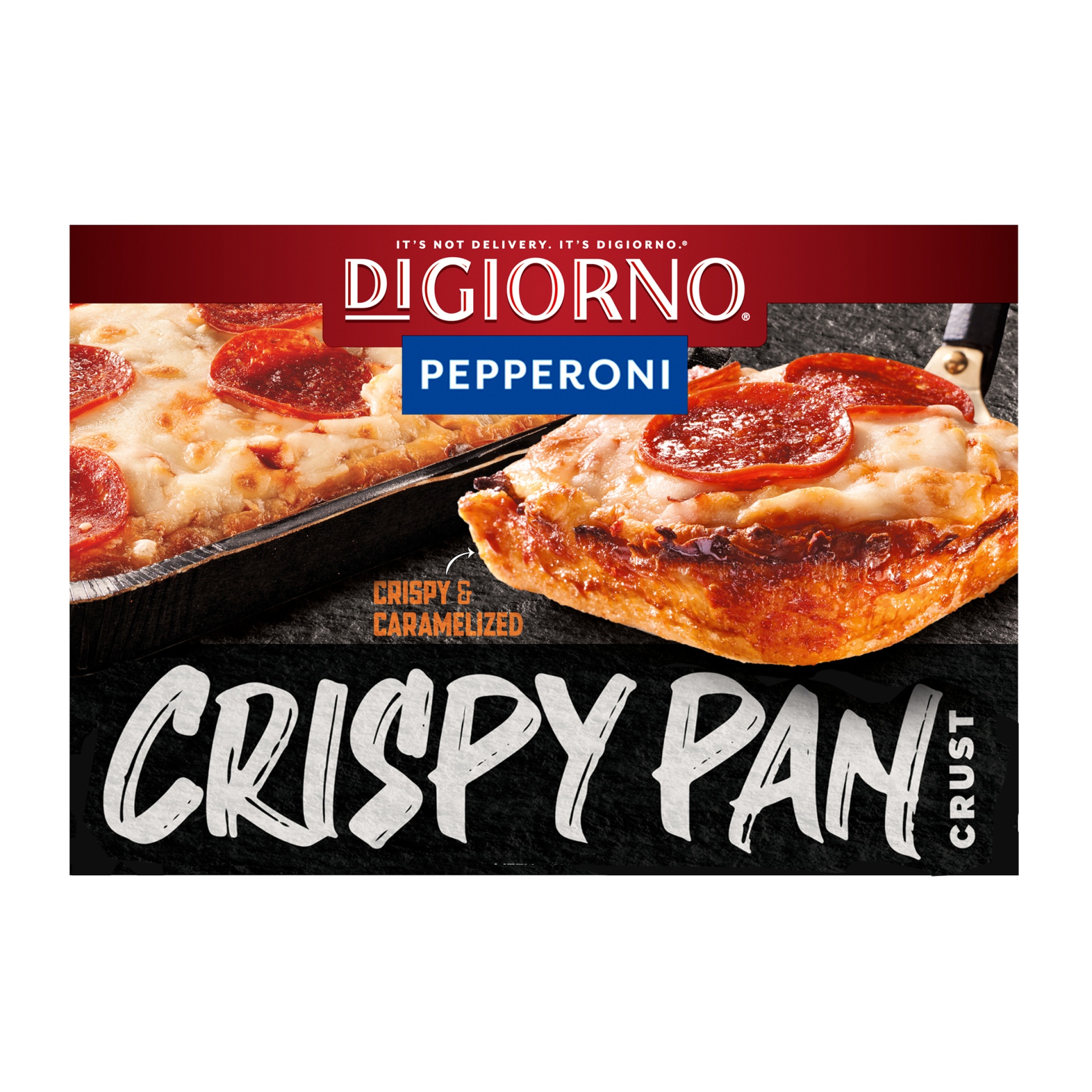 slide 2 of 6, DIGIORNO Pepperoni Frozen Pizza on a Crispy Pan Crust, 26 oz