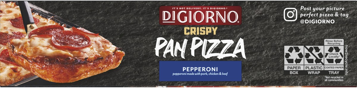 slide 6 of 13, Digiorno Pepperoni Crispy Pan Pizza, 26 oz