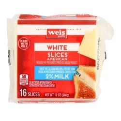 Weis Quality American Singles 2% Cheese - 12 oz