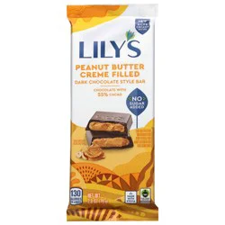 Lily's Dark Chocolate Style Peanut Butter Creme Filled Bar 2.8 oz