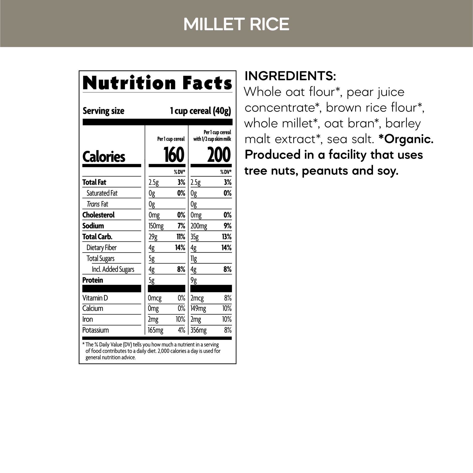 slide 4 of 5, Nature's Path Organic Millet Rice Cereal 32 oz, 32 oz