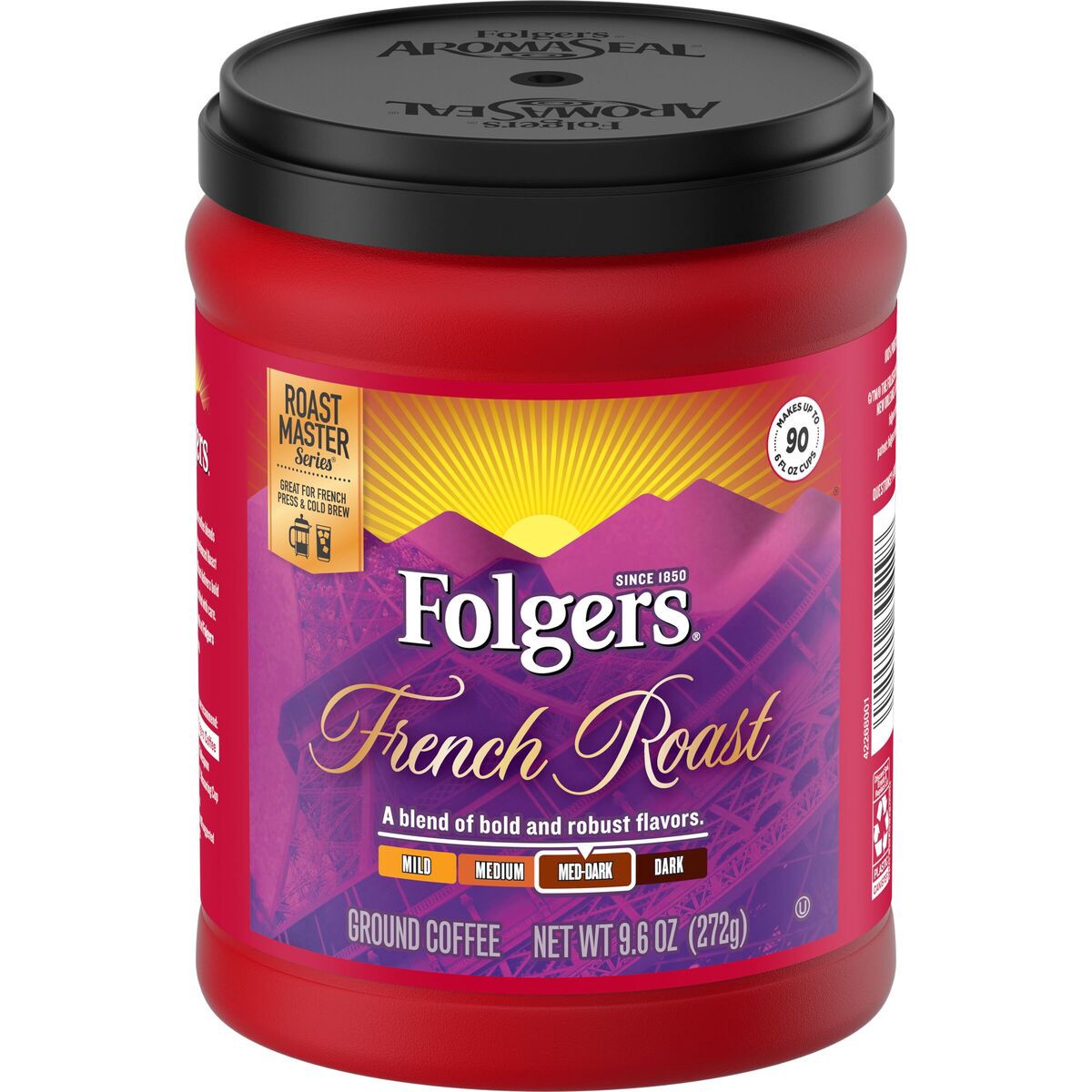 slide 1 of 5, Folgers Coffee, French Roast, 9.6 oz