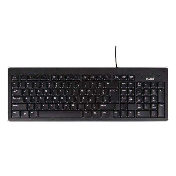 slide 1 of 1, VogDuo™ Wired Keyboard, Black, MK306, 1 ct