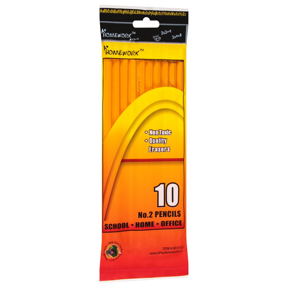 slide 7 of 9, A+ Homework Tape It No.2 Pencils 10 Count, 10 ct