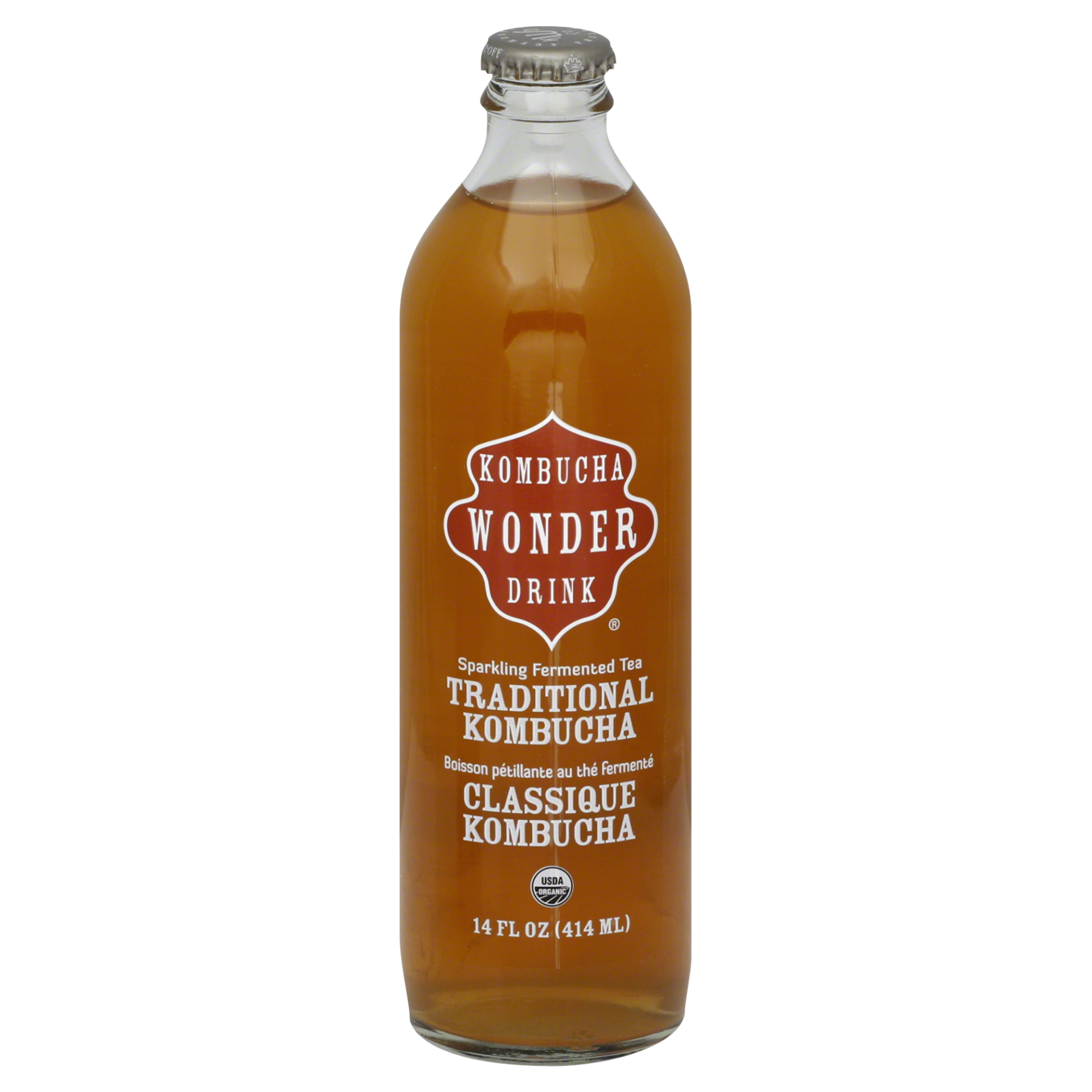 slide 1 of 4, Wonder Drink Sparkling Fermented Kombucha Tea Traditional, 14 fl oz