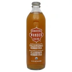 Wonder Drink Sparkling Fermented Kombucha Tea Traditional - 14 fl oz