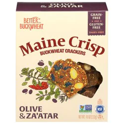 Better with Buckwheat Buckwheat Maine Crisp Olive & Za'atar Crackers 4.0 oz