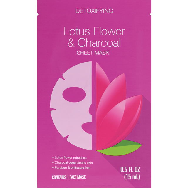 slide 1 of 1, CVS Lotus Flower & Charcoal Face Mask, 1 ct
