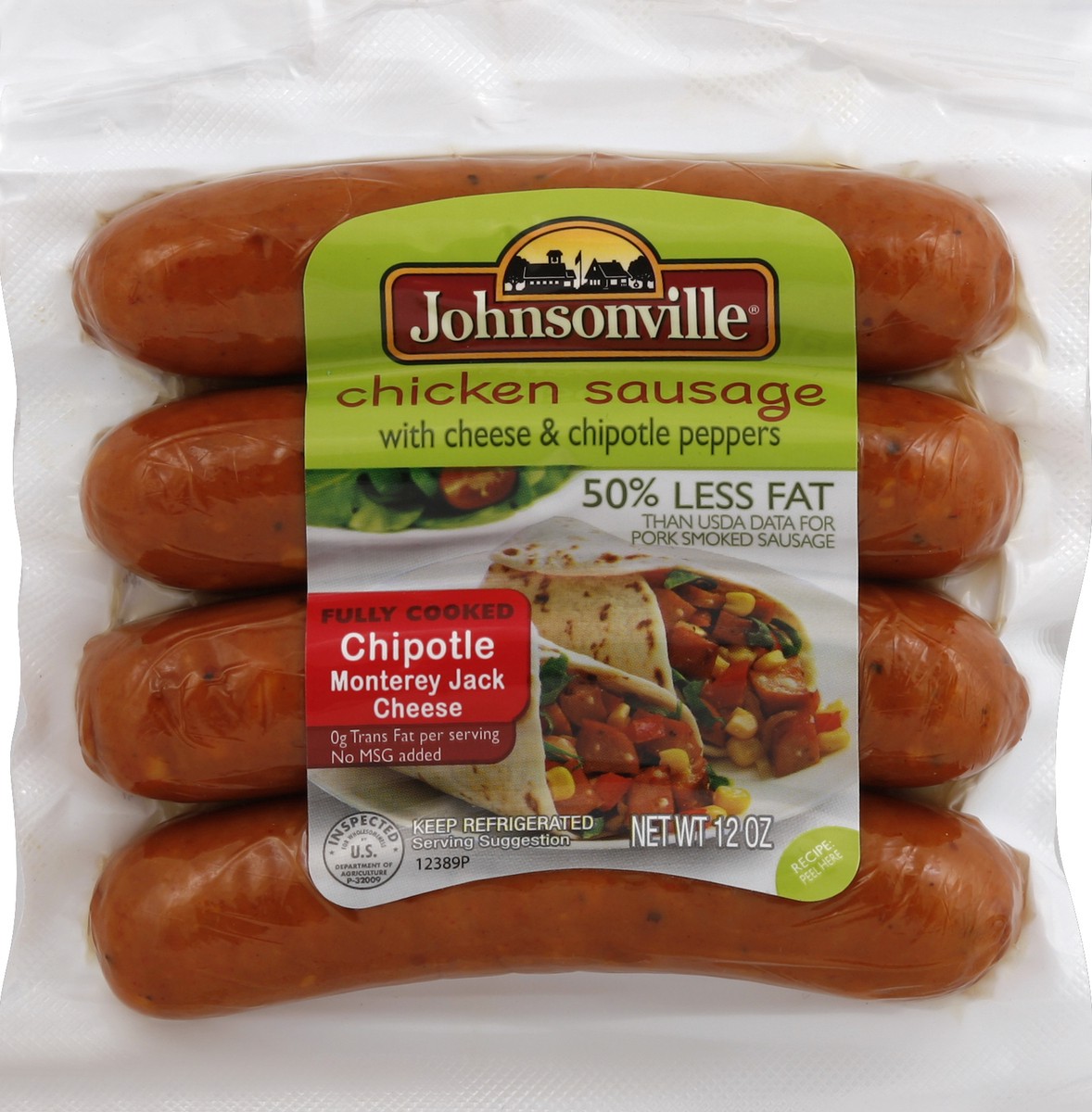 slide 5 of 5, Johnsonville Chipotle & Monterey Jack Chicken Sausage, 12 oz