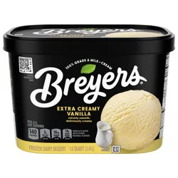 Breyers Frozen Dairy Dessert Extra Creamy Vanilla, 48 oz